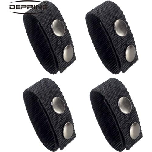4pcs/pack Tactical Belt Keeper for 2.25 Inch Width Duty Belt Rust Resistant Double Snaps Nylon Strap Holder for Outdoor