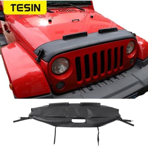 TESIN 2/4 Car Door Front Hood Cover Guard Pat Engine Mat Waterproof for Jeep Wrangler Jk 2007-2017 Car Exterior Accessories