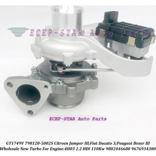 Turbo GT1749V 798128 798128-5002S 798128-0002 For Citroen Jumper III For Fiat Ducato 3 For Peugeot Boxer III 4H03 2.2 HDI 110Kw