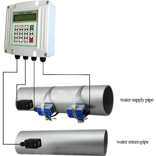 Ultrasonic Flowmeter Heat Meter for hot water GJ/KC/KWh/BTU flow totalizer meter TUF-2000SW DN50mm-700