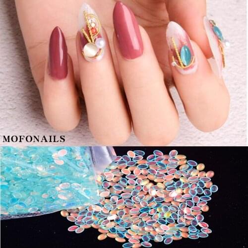 2 Styles Opal Choice Nail Crystals Rhinestone Mixed-Color Nail Jewelry Crystal Stone Oval Horse Eye Nail 3D Crystal Accessory,JZ