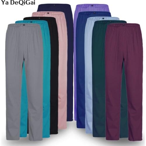 Women Breathable In Summer Nursing Scrubs Pants High-quality Unisex Solid Color Lightweight Lab Working Pant Nurse Accessories