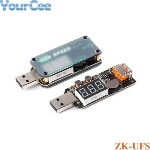 ZK-UFS USB Fan Governor Timer LED Dimming Module 5V 5W Voltage Adjustable Speed Controller For Office Car Student Dormitory
