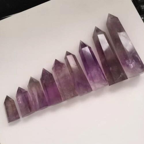 1PC Natural Amethyst Quartz Cluster Crystal Wand Point Specimen Lucky Healing Natural Stones and Crystals Healing Crystals Wicca