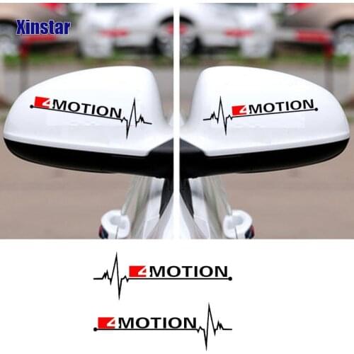 2pcs Car Rearview Mirror Stickers Vinyl For Volkswagen T-ROC TAYRON Teramont GOLFR Touran PASSAT Toureg PHIDEON Multivan Carave