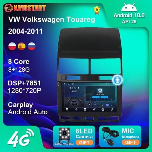 OKNAVI 4G+64G Car Multimedia Video Player For VW Volkswagen Touareg 2004-2011 Carplay Navigation GPS Stereo 2 Din Radio No DVD