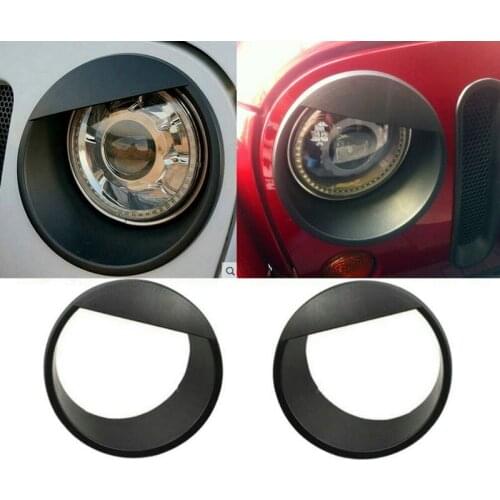 Car Exterior Head Light Lamp Decoration Cover Trim Stickers for 2007-2018 Jeep Wrangler & Wrangler Unlimited
