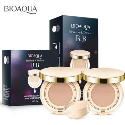 BIOAQUA Air Cushion BB Cream Brighten Concealer Moisturizer Foundation Face Whitening Makeup Facial Base Perfect Cover Cosmetics