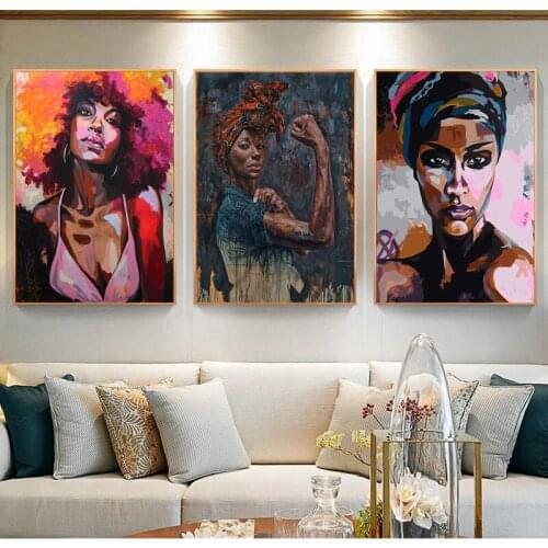 Black White African Nude Woman Cuadros Canvas Painting Posters and Prints Scandinavian Wall Art Picture for Living Room Decor