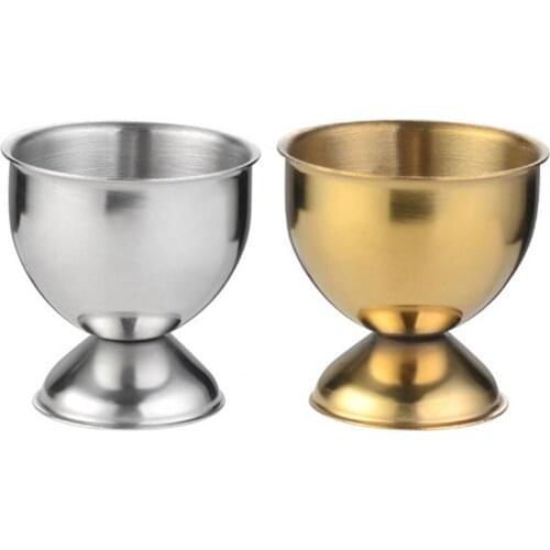60%HOT40ml Egg Cup Eco-friendly Rust-proof Stainless Steel Boiled Egg Container Cup for Bar