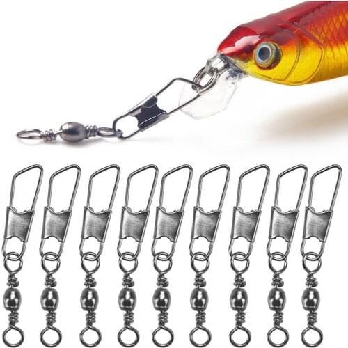 1 Set of Stainless Steel AB Connector Rotating Joint Bait Clip Buckle Fast Rotating Ring Pin Luya Tool Fishing Accessories