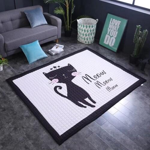 Nordic style Carpet Cartoon Animal 3D Print Bedroom Kids Play Mat Soft Flannel Memory Foam Big Area Rugs Carpets for Living Room