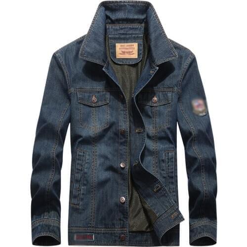 Free Shipping New Autumn Men Denim Jacket Coat Turn Down Collar Long Sleeve Single Breasted Jeans Outwear Casual Jeans Blouse