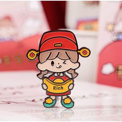 Metal Badage Blind Box Toys Good Lucky Insignia Random Surprise Kid Birthday Gift Decor 6 Pcs/Set