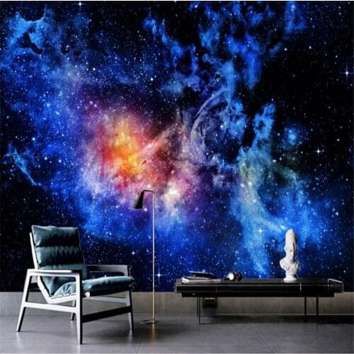 Milofi background wall custom HD simple fantasy interstellar universe starry night sky large wallpaper mural
