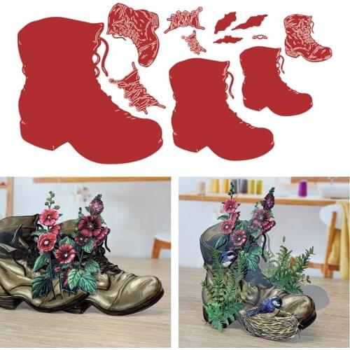 New Nice Boots Metal Cutting Dies Scrapbook Diary Decoration Stencil Embossing Template DIY Greeting Card Albums 2021