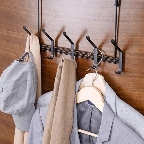 Door Hanging Hook Bathroom Kitchen Organizer Rack Clothes Coat Hats Bags Holder Tie Scarf Key Hook Wall Hanger Rack Towel Shelf
