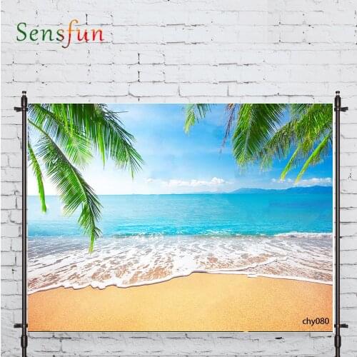 LEVOO Photography Background Seawater Hawaii Coconut Natural View Background Photobooth Photo Studio Shoot Prop