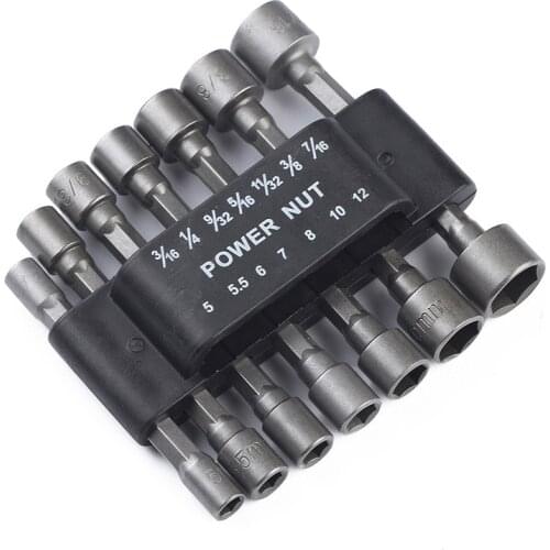 Hexagon Handle Power Screwdriver Socket Adapter Metric Hexagon Socket Head Screws 5-12mm Nut Screwdriver Socket Adapter
