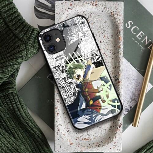 Black Clover Yuno Anime Soft Silicone for IPhone Se 6 6s 7 8 Plus X XR XS 11 12 Mini Pro Max Glass TPU Phone Case Cover Shell