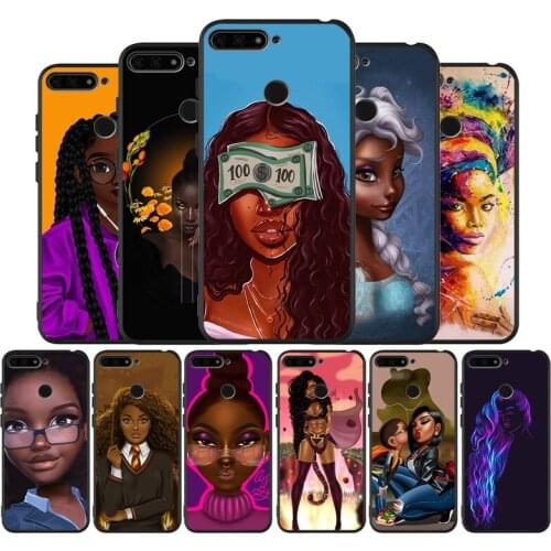 Queen Afro Melanin Poppin Black TPU Silicone Soft Phone Case For Honor 8X 9 8 10 20 30 Lite Pro MATE 9 10 20 30 Pro Lite