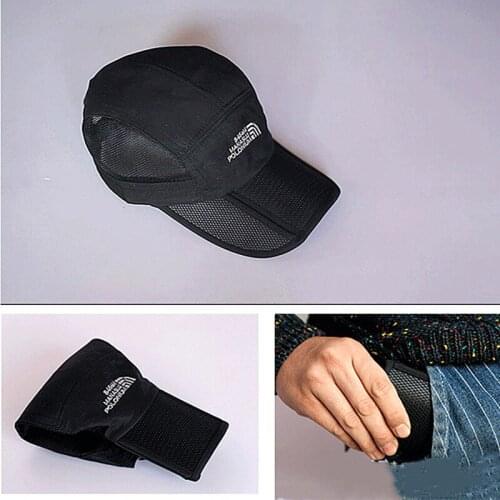 Folding Baseball Cap Mens and Womens Mesh Sport Outdoor Breathable New High-quality Sun Hat Outdoor Fishing Quick-drying Cap