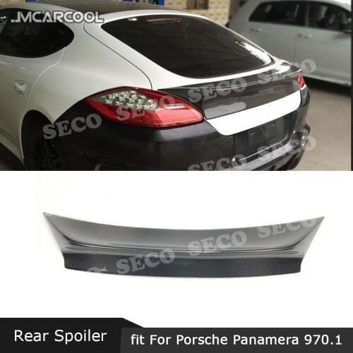 For Porsche Panamera S 970.1 Spoiler 2009-2013 Carbon fiber Rear Spoiler FRP Boot Trunk Exterior Decoration Wings