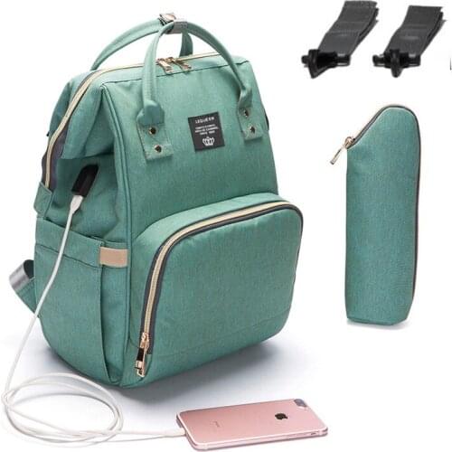 Baby Diaper Bag With USB Interface Large Capacity Waterproof Nappy Bag Kits Mummy Maternity Travel Backpack Nursing Handbag