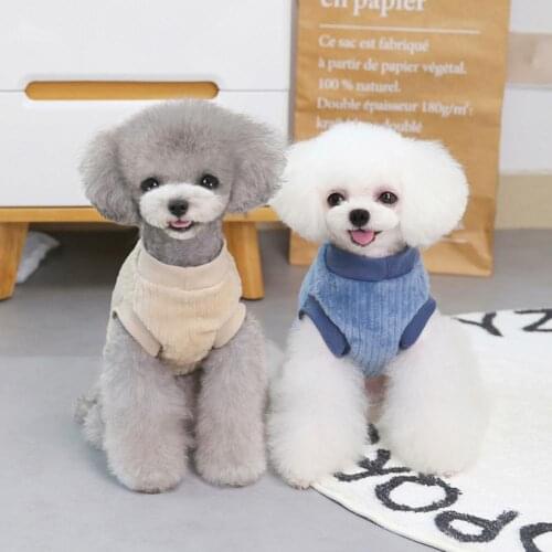 Pet Sweater Solid Color Keep Warmth Skin-friendly Pet Dogs Fleece Sweatshirt Costume for Winter Dog Hoodie