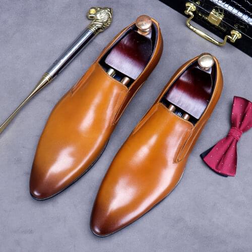 Handmade Business Half Slippers Mens Office Trend Personalized Carved Dress Genuine Leather Breathable Summer Shoes Size 46