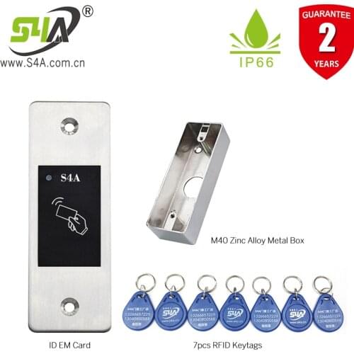 S4A Waterproof Metal rfid reader Access Control fingerprint scanner RFID 125KHZ Reader 3000user Embedded or surface installation