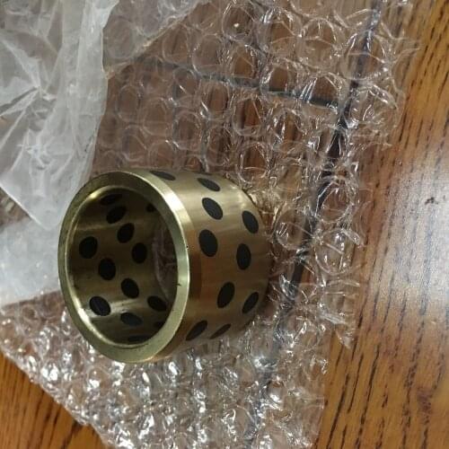 JDB 354530 oilless impregnated graphite brass bushing straight copper type, solid self lubricant Embedded bronze Bearing bush