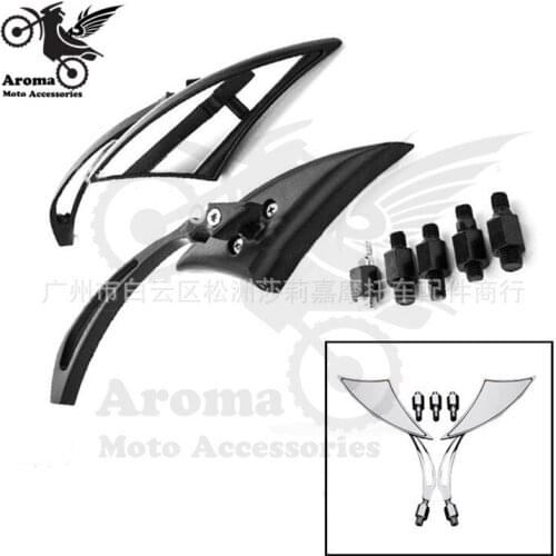 Top quality chrome triangle prince cruise motoribke rear view mirror part moto side mirror for harley motorcycle rearview mirror
