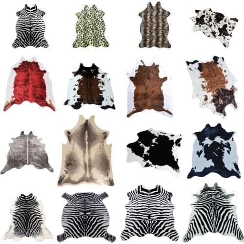 High-end Imitation Animal Skin Carpet Non-slip Cow Zebra Striped Area Rugs and Carpets For Home Living Room Bedroom Floor Mat