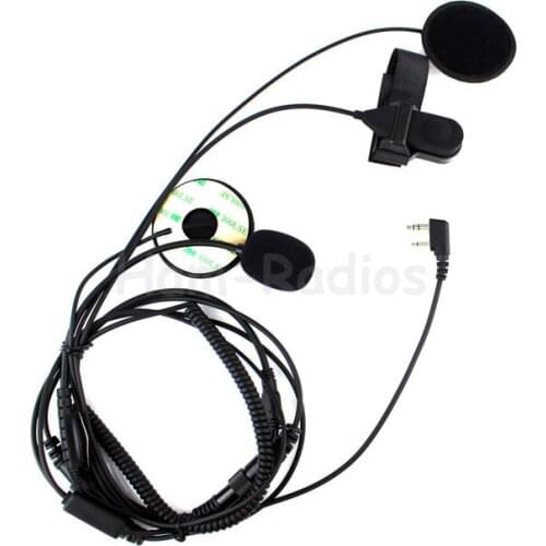 Motorcycle Helmet Headset Microphone for ICOM IC-F21 IC-F26 IC-IV8 IC-F3S Radios with Finger PTT New