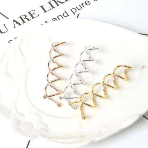 10Pcs Women Gold Silver Color Rose Gold Barrettes Spiral Spin Screw Clip Twist Barrette Hairpins Rotating Hairpin