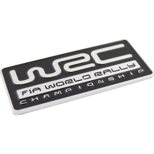 Auto car Aluminum black WRC World Rally Championship Emblem Badge Sticker