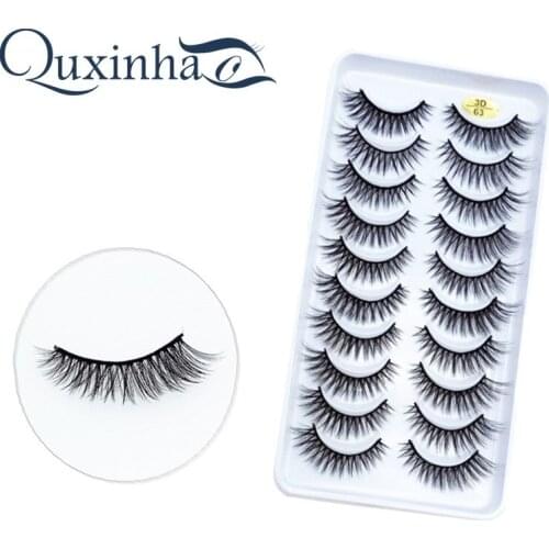 10Pairs 3D Mink Eyelashes Makeup Natural Long False Eyelashes Dramatic Lashes Extension HandMade Fake Eyelash maquiagem