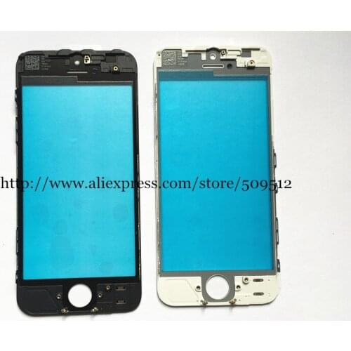 10pcs good Quality Outer Glass with Bezel Frame For 5 5c 5s 6 6s plus 7 7 plus Front Glass+frame lcd repair part