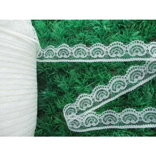 10 yards / 2.5 cm wide white heart-shaped lace ribbon lace embroidery lace DIY craft