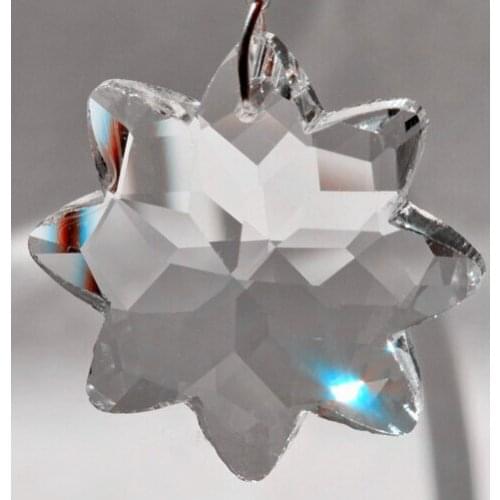 12pcs/lot,38mm crystal eight pointed stars suncatcher trimming pendant crystal chandelier part free shipping