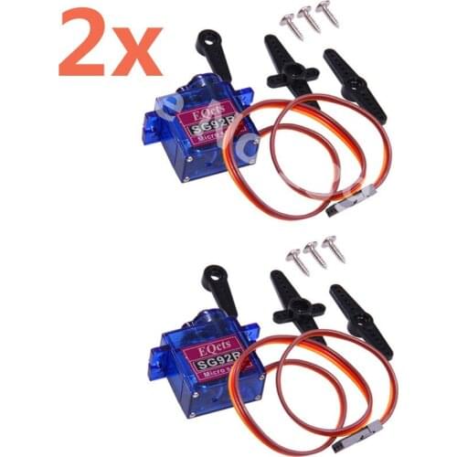 2pcs SG92R 9g Micro Servo Nylon Carbon fiber Gears Upgraded SG90 For RC Car Model Aeromodelling Airplane Parts RC Helicopter 450