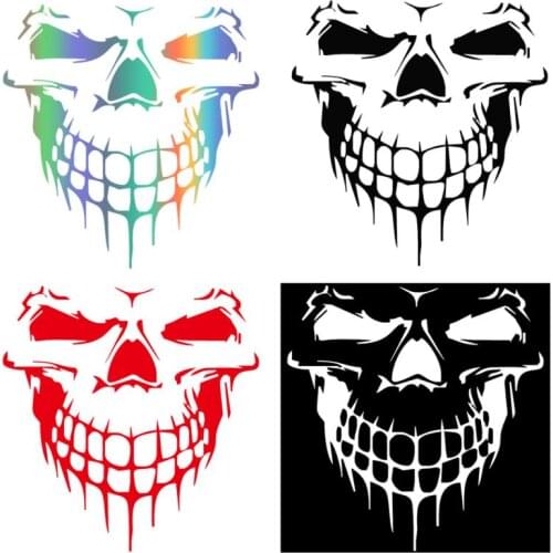 2021 Horror Car Sticker Waterproof Cover Scratch Skull Shape Engine Cover Decorative Paper Car Cover Sticker Halloween Decor