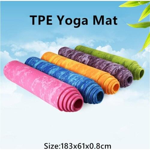 5 Colors Thick Antiskid Camouflage Fitness Pilates Yoga Mat Soft Playmat Outdoor Picnic Blanket