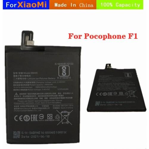 For Xiao Mi Pocophone F1 Phone Battery BM4E Poco F1 Polymer Replacement Bateria 4000mAh High Quality Mobile Phone Batteries