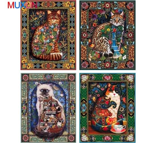 Muxun Diamond Painting Diamond Embroidery 5D Diy Full Square Animals Cat - Diamond Mosaic Diamond Paint Daimond Painting Rp051