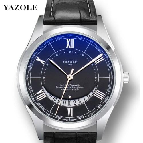 Hot 2020 Mens Watch Calendar Belt Personalized Fashion Quartz Watch Sports Casual Mens Watch Joker Watch Generous Watch YAZOLE