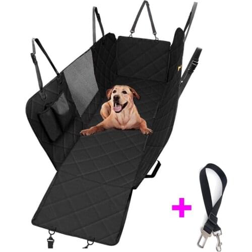 Dog Car Seat Cover For Car Rear Back Seat Waterproof Pet Travel Mat with Zipper and Pocket Pet Carrier Dog Auto Hammock Cushion