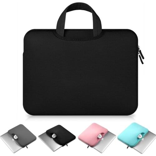 Upgrade Laptop Sleeve case 11 13.3 15 15.6 inch Handbag for MacBook Air Pro Retina Ultrabook Notebook Soft lining Briefcase