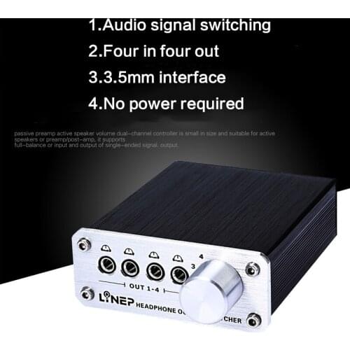 Four-in Four-out Audio Power Amplifier Signal Switcher Headphone Switcher MP3 Switcher Audio Switcher Headphone Switcher DIY